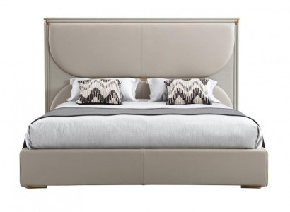 Luxury bedroom bed designer furniture double bed white textile beds wood new